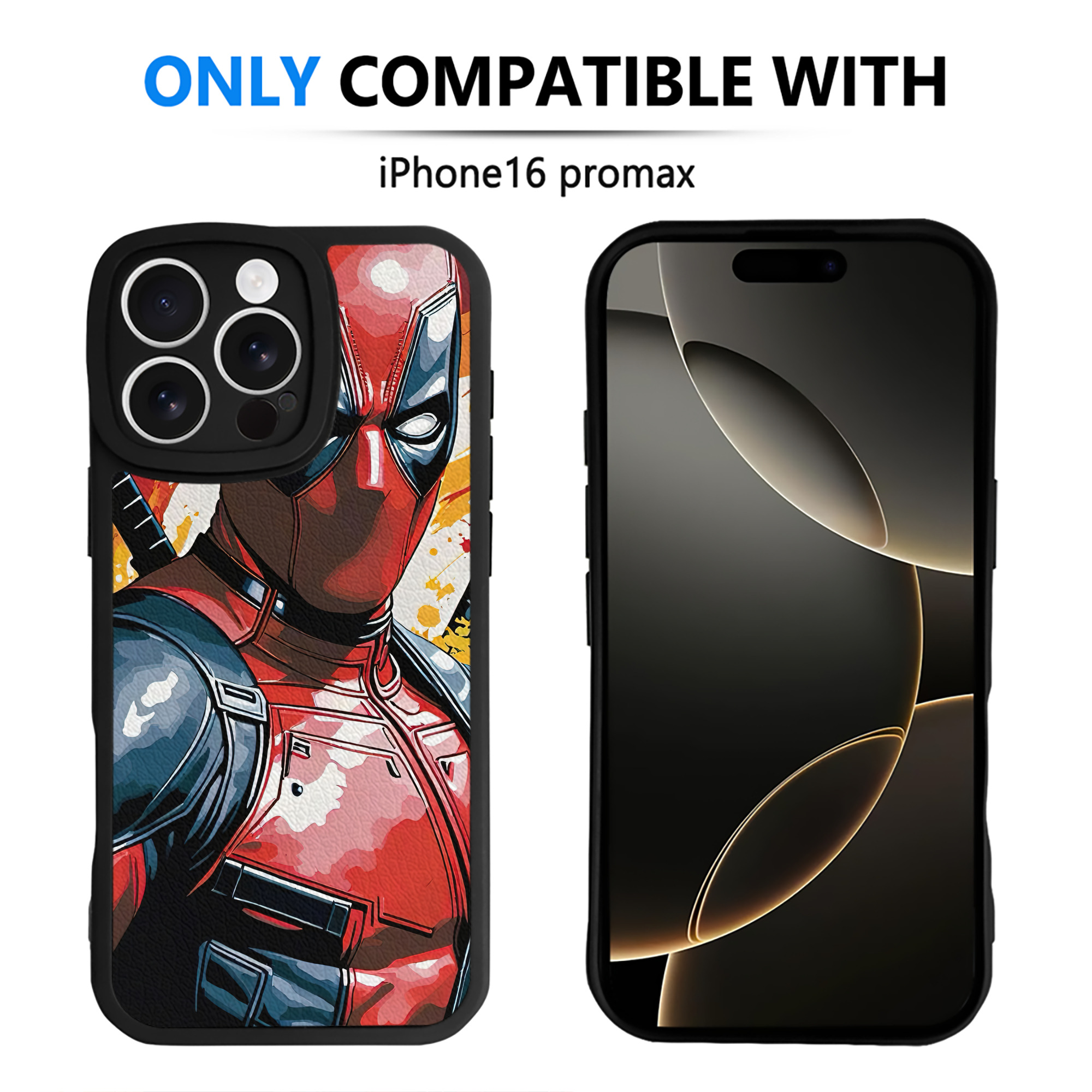 （画像用） Deadpool デッドプール 【iPhone 16シリーズ対応】シリコンスマホケース（レザー調） 材質：シリコン